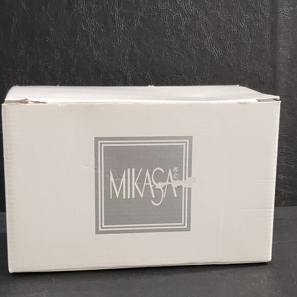 Modern Contemporary Mikasa Crystal Nob Hill Pillar Diamond Point Textured Pair 4 - Picture 5 of 9